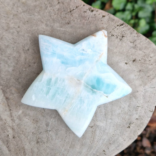 Caribbean blue kalcit, stjärna