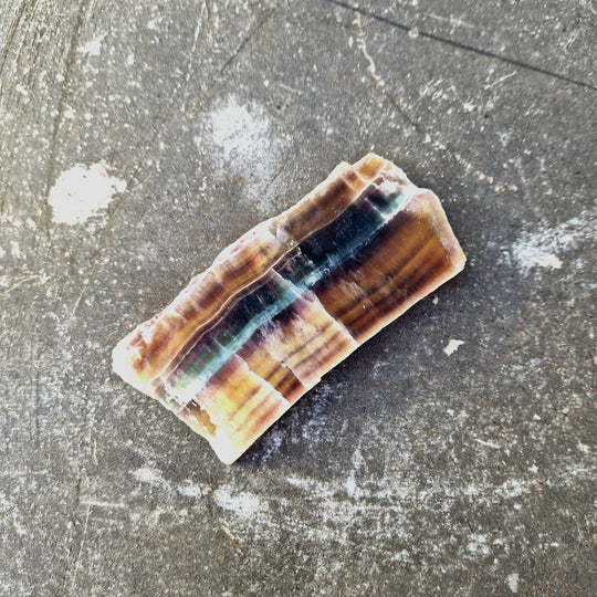 Regnbågsfluorit, skivor