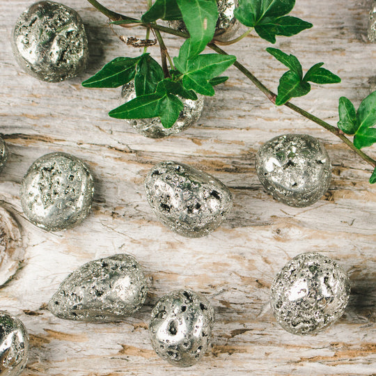 Pyrit, trumlade stenar