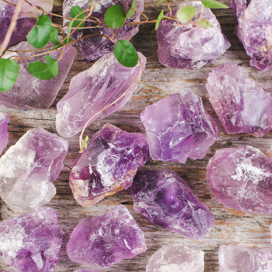 Ametist, rå bitar