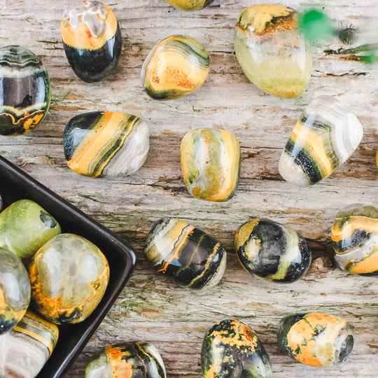 Bumble Bee Jaspis, trumlade stenar