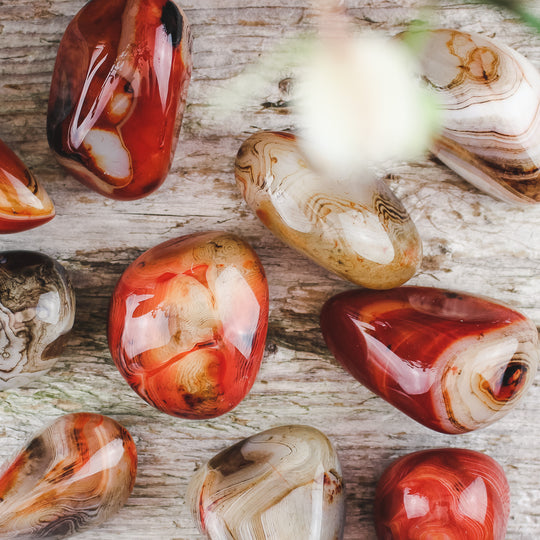 Bandad Madagaskar-Agat, touchstone